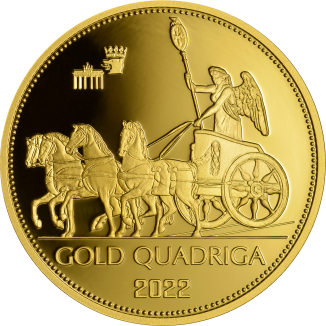 Erstausgabe Gold Quadriga 2022 1/2 Unze