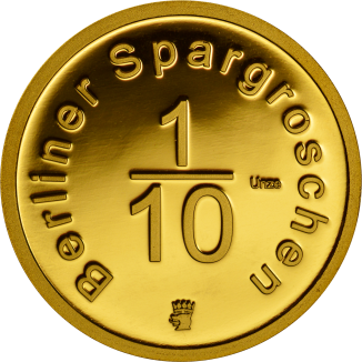 Berliner Spargroschen 1/10 Au mit Münztasche