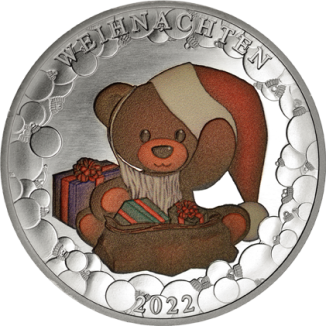 Weihnachten 2022 Weihnachtsbär mit Digitaldruck