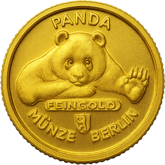 Panda 8 mm Gold mit Aufsteller