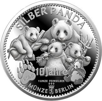 Silber Panda 2026 XL-Format 65 mm