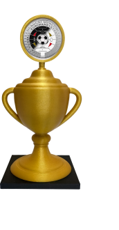 Goldpokal mit offizieller 11-Euro-Sammlermünze!