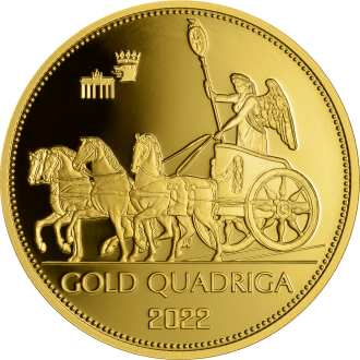 Erstausgabe Gold Quadriga 2022 1/4 Unze