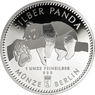 Silber Panda 2024 XL-Format 65 mm