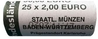 2 Euro Münzrolle Sachsen Anhalt 2021 G