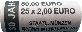 2 Euro Münzrolle Mauerfall 2019 G