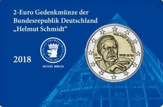 2-Euro Münze -Coin-Card Helmut Schmidt