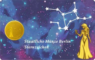 Sternzeichen-Coin Card mit 1 g Feingold &ndash; Jungfrau