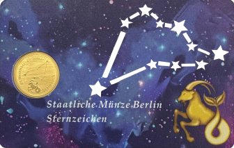Sternzeichen-Coin Card mit 1 g Feingold &ndash; Steinbock