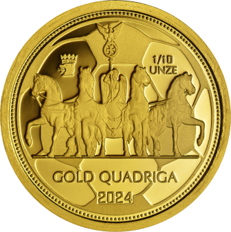 Fußball Gold Quadriga 1/10 Unze