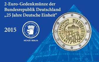 2-Euro Münze -Coin-Card 25 Jahre Deutsche Einheit