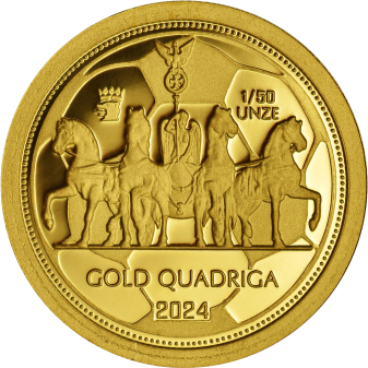 Fußball Gold Quadriga 1/50 Unze