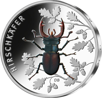 5 Euro Sammlermünze - Hirschkäfer