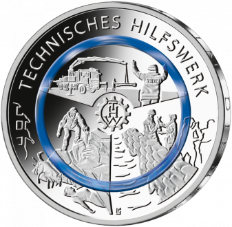 10 Euro Münze - THW 2025