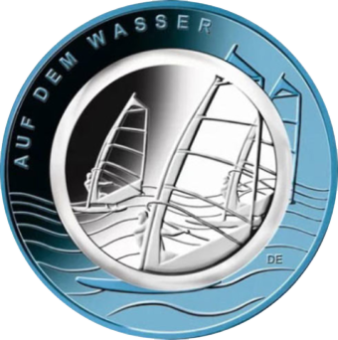 10-Euro-Münze 2021 Auf dem Wasser mit Polymer-Ring