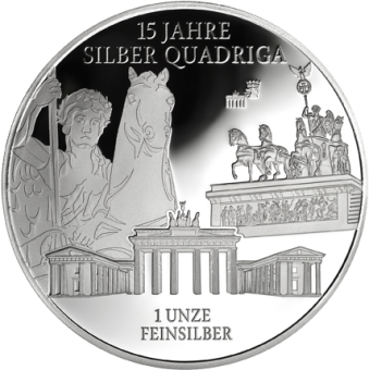 Silber Quadriga 2023 XL Format 65 mm