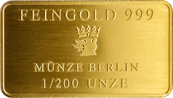 Goldbarren 1/200 Unze