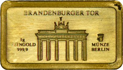 Motiv Brandenburger Tor 1 Gramm Feingold
