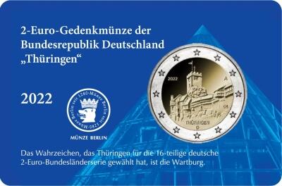 2-Euro-Coin-Card "Thüringen"