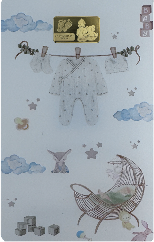 Coin Card - Zur Geburt 1 g 999,9 Feingold