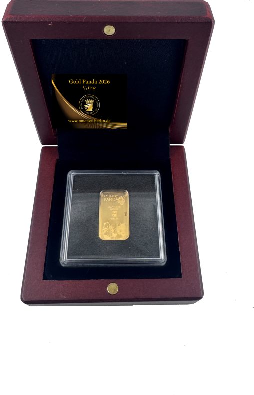 Gold Panda 2026 1/4 Unze im Geschenketui mit Zertifikat