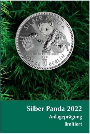 Silber Panda 2022 1/2 Unze Feinsilber