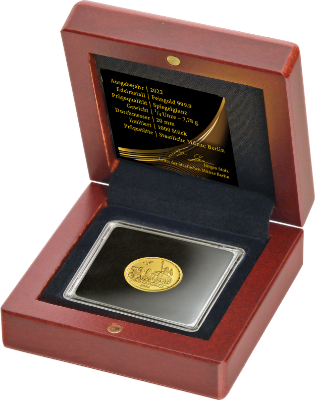 Gold Quadriga 2023 1/4 Unze