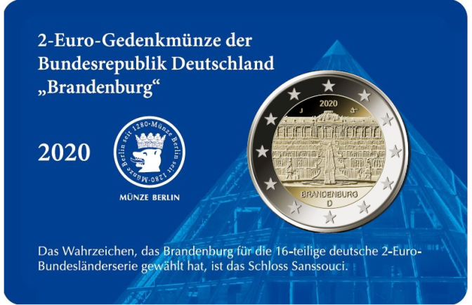 2-Euro Münze-Coin-Card Brandenburg