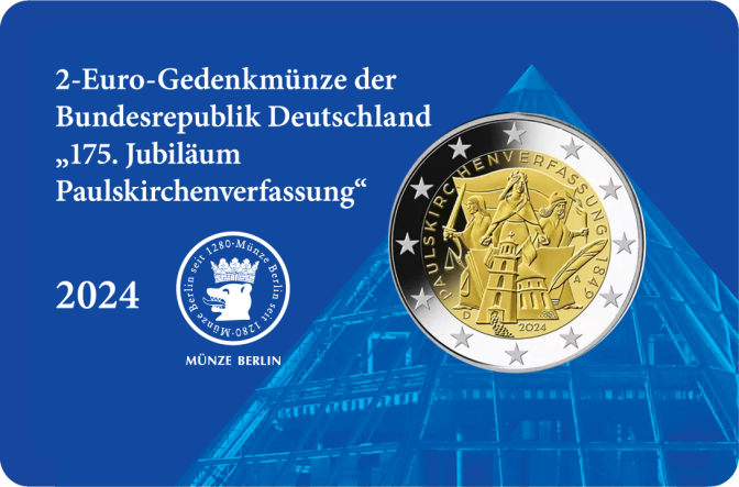 2-Euro Münze 2024 - 175. Jubiläum Paulskirchenverfassung