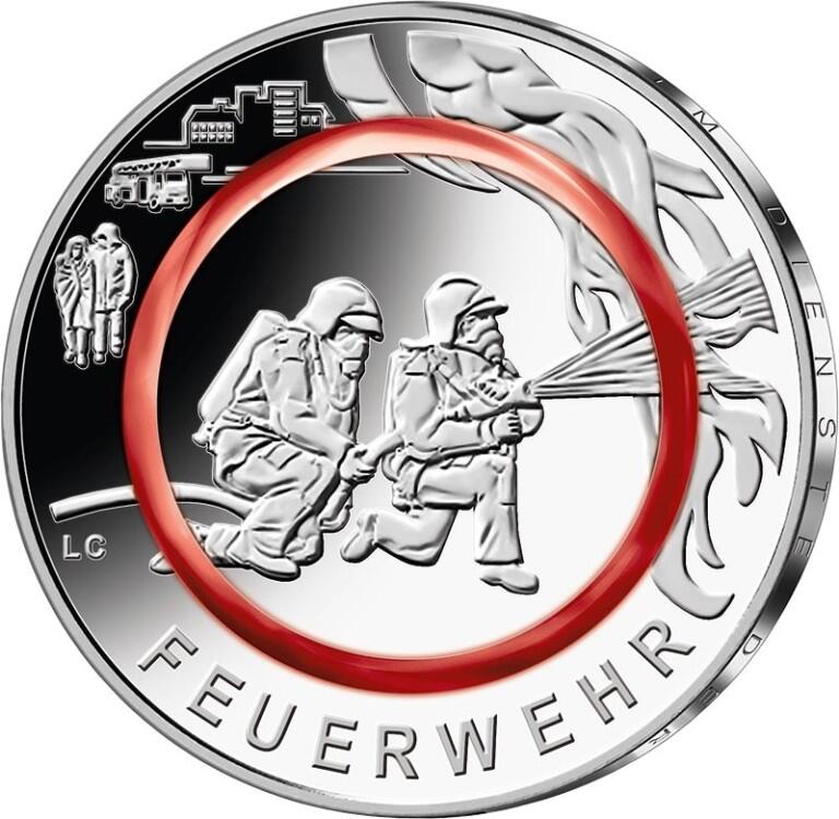 10 Euro Münze - Feuerwehr