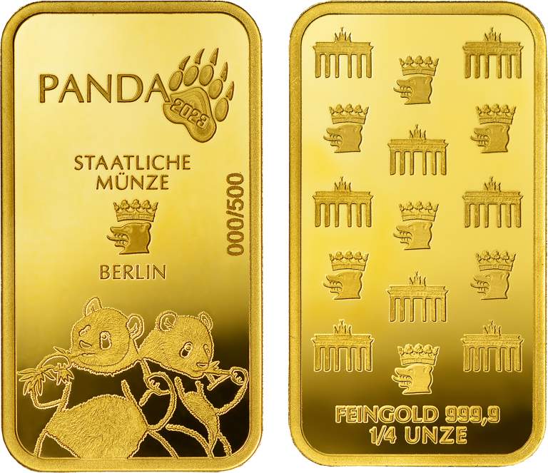 Panda Goldbarren 1/4 Unze Gold 999,9