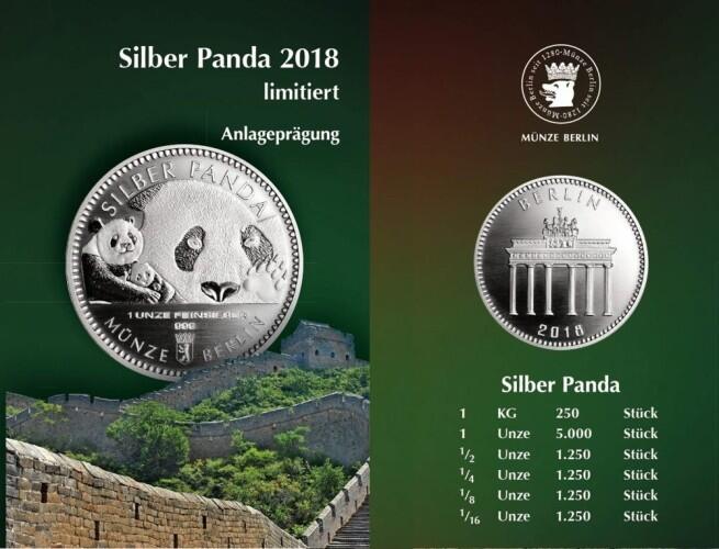 Silber Panda 2018 1/4 Unze