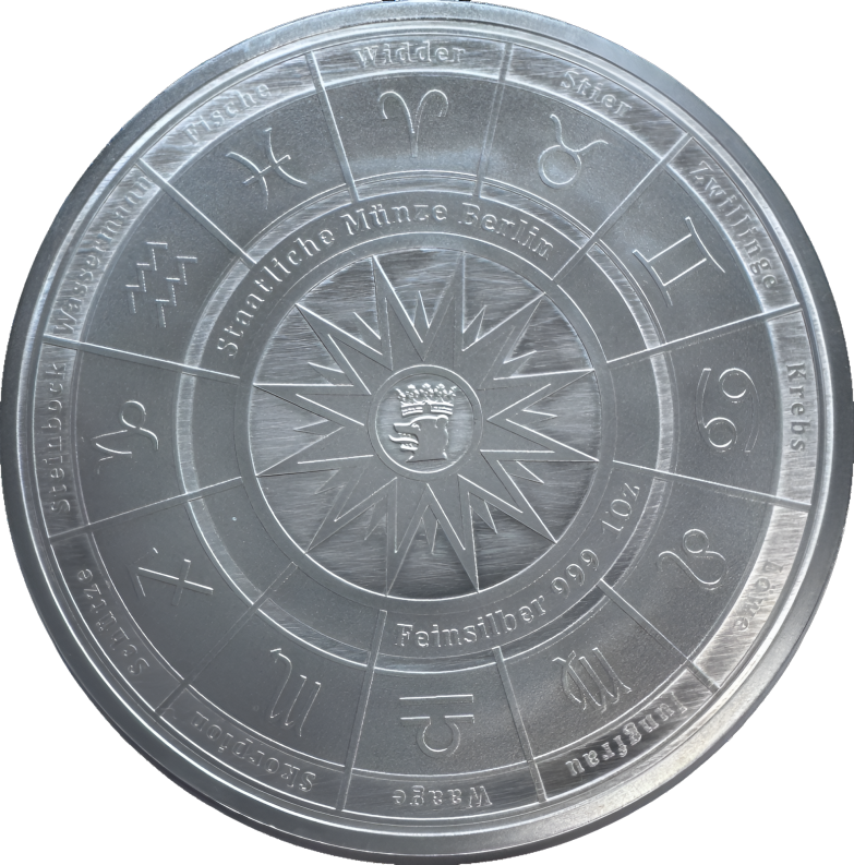 Sternzeichen mit Gravur - 1 Unze - 65 mm