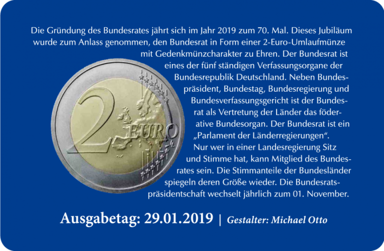 2-Euro Gedenkmünze - Bundesrat