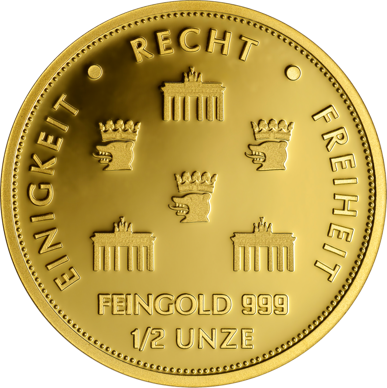 Erstausgabe Gold Quadriga 2022 1/2 Unze