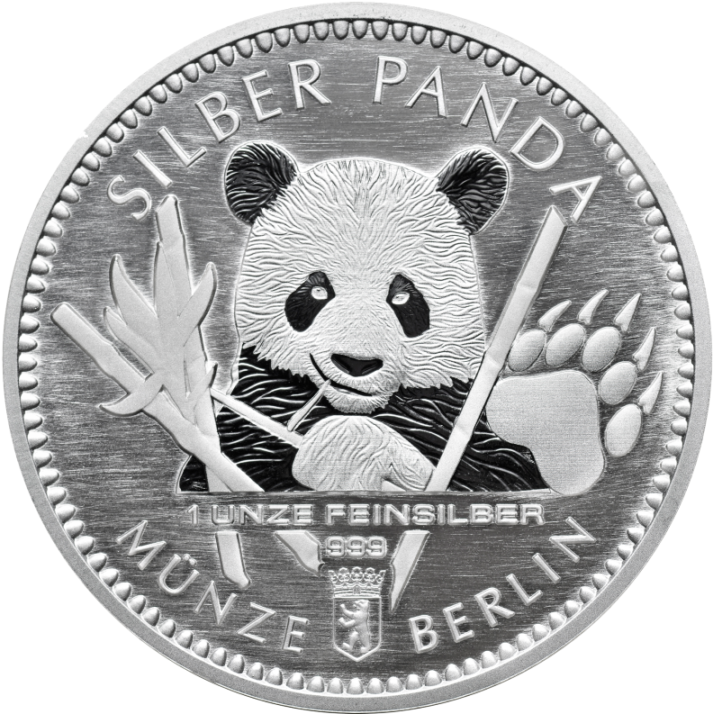 SILBER PANDA 2017 1 Unze 999/1000 Feinsilber mit Klappkarte