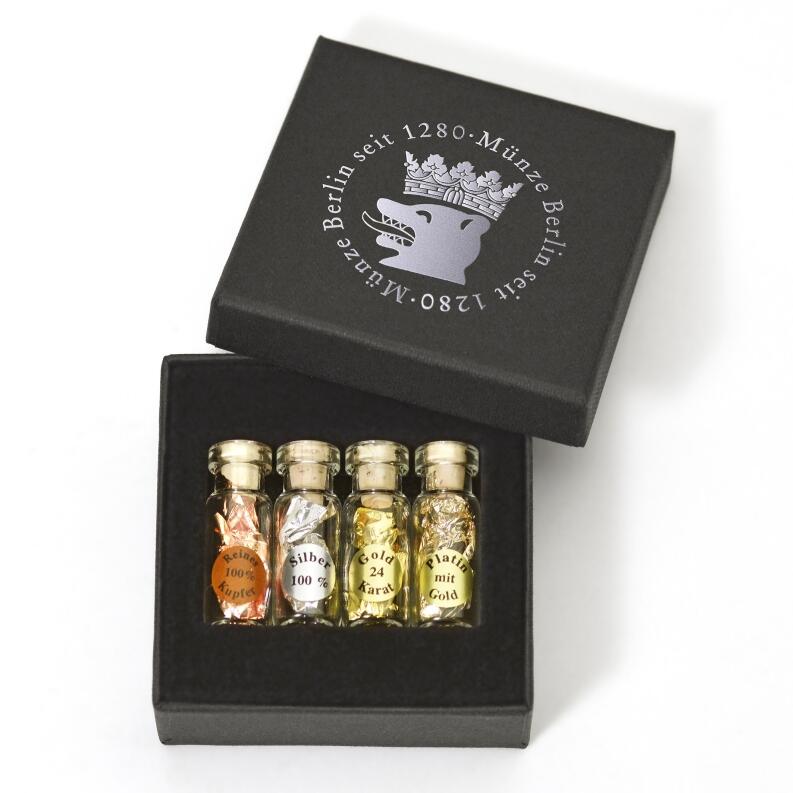 Die 4 wichtigsten Metalle der Welt in einem Geschenketui