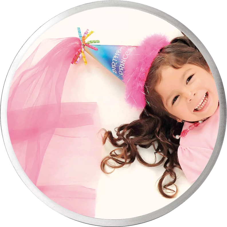 Geburtstagsmedaille 999 Feinsilber, 40 mm, 20 g, mit Foto