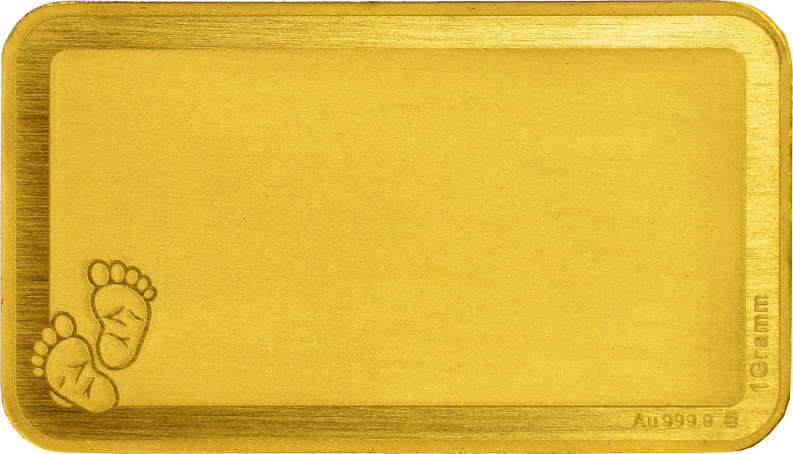 Feingoldbarren zur Geburt mit Gravur