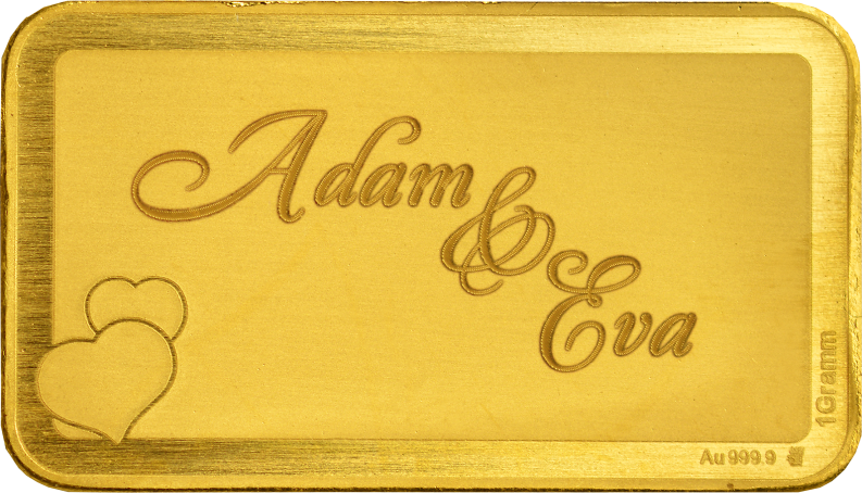 Goldbarren mit Gravur zur Hochzeit