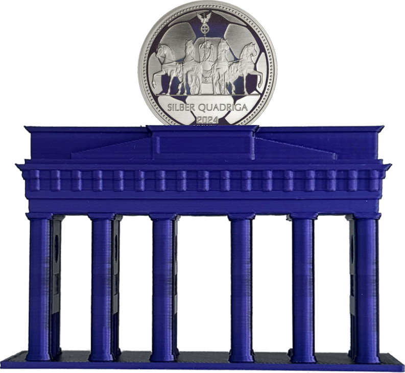 Brandenburger Tor mit Silber Quadriga 2024 1/3 Unze