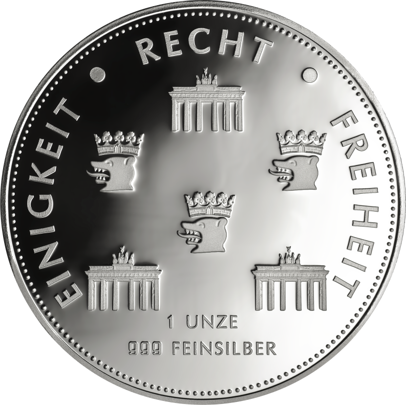 Silber Quadriga 2024 XL Format 65 mm