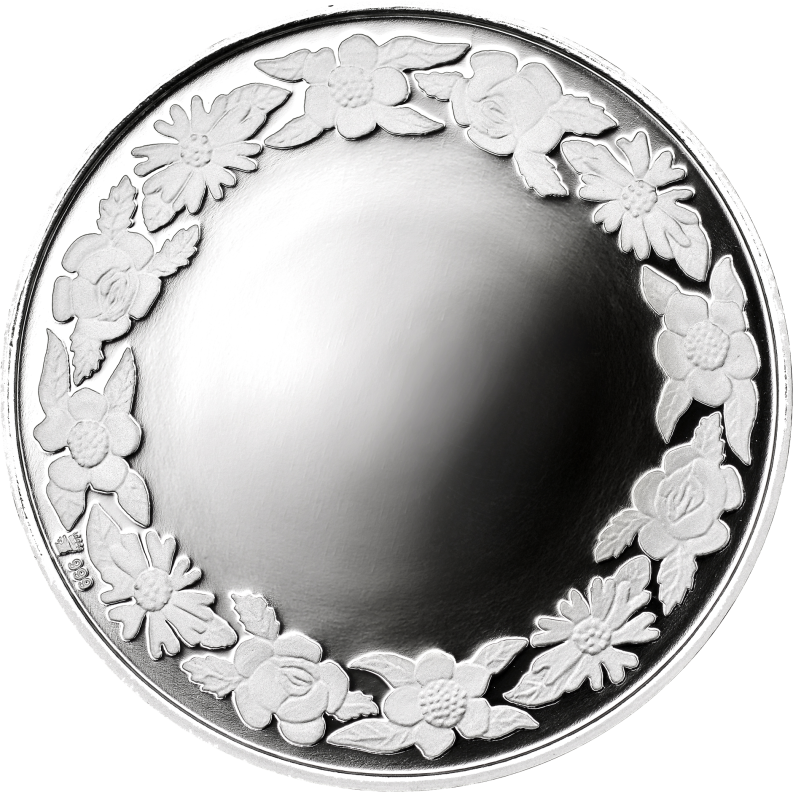 Geburtstagsmedaille 999 Feinsilber, 40 mm, 20 g, mit Gravur