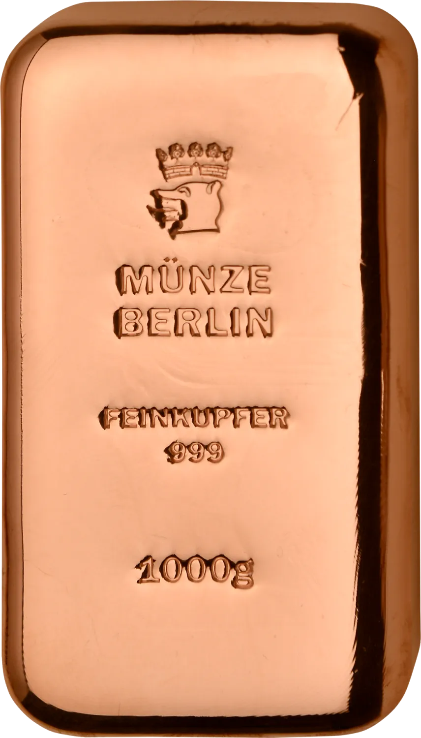 Berliner Mauer Edition - 1 Kilo Kupfer - 1 Kilo Kupfer - Vorderseite