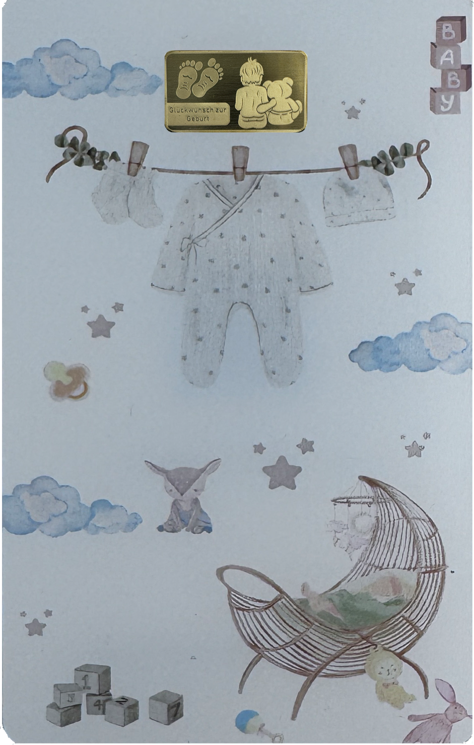 Coin Card - Zur Geburt 1 g 999,9 Feingold