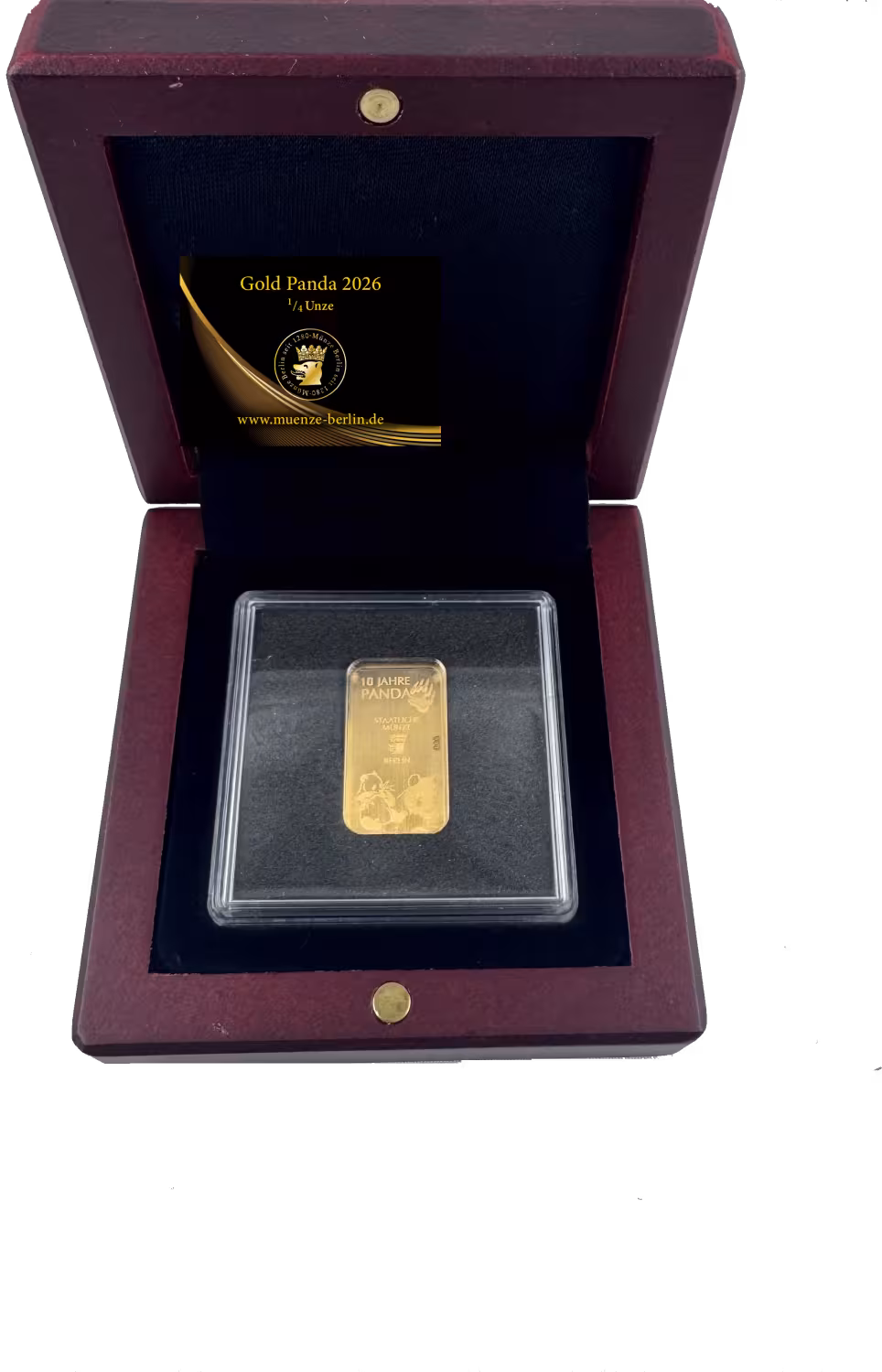 Gold Panda 2026 1/4 Unze im Geschenketui mit Zertifikat