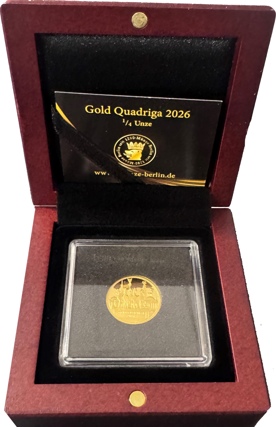 Gold Quadriga 2026 1/4 Unze